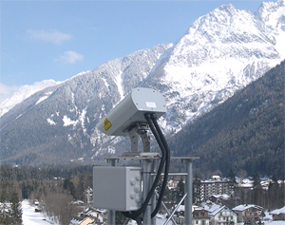 Laser extérieur en montagne